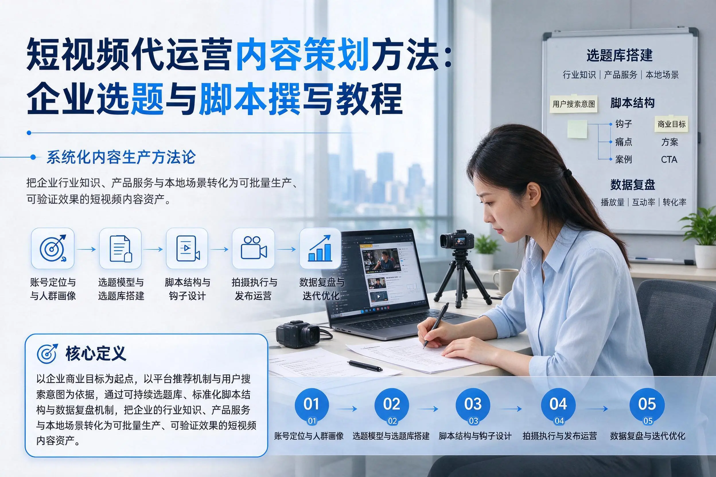 短视频代运营内容策划方法:云浮企业选题与脚本撰写教程