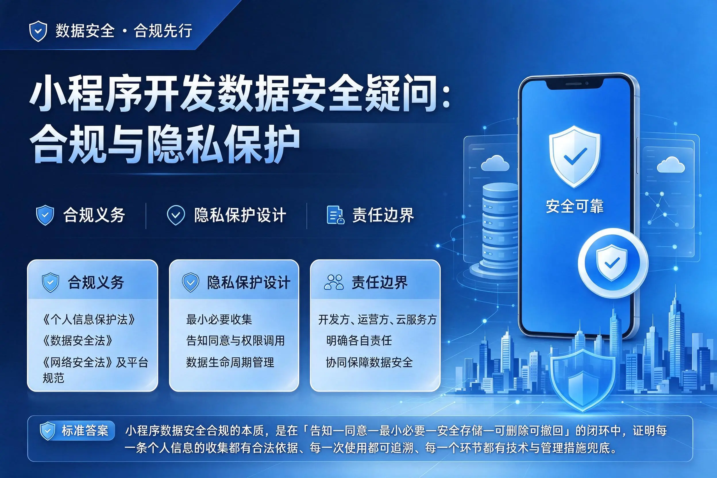 云浮小程序开发数据安全疑问:合规与隐私保护