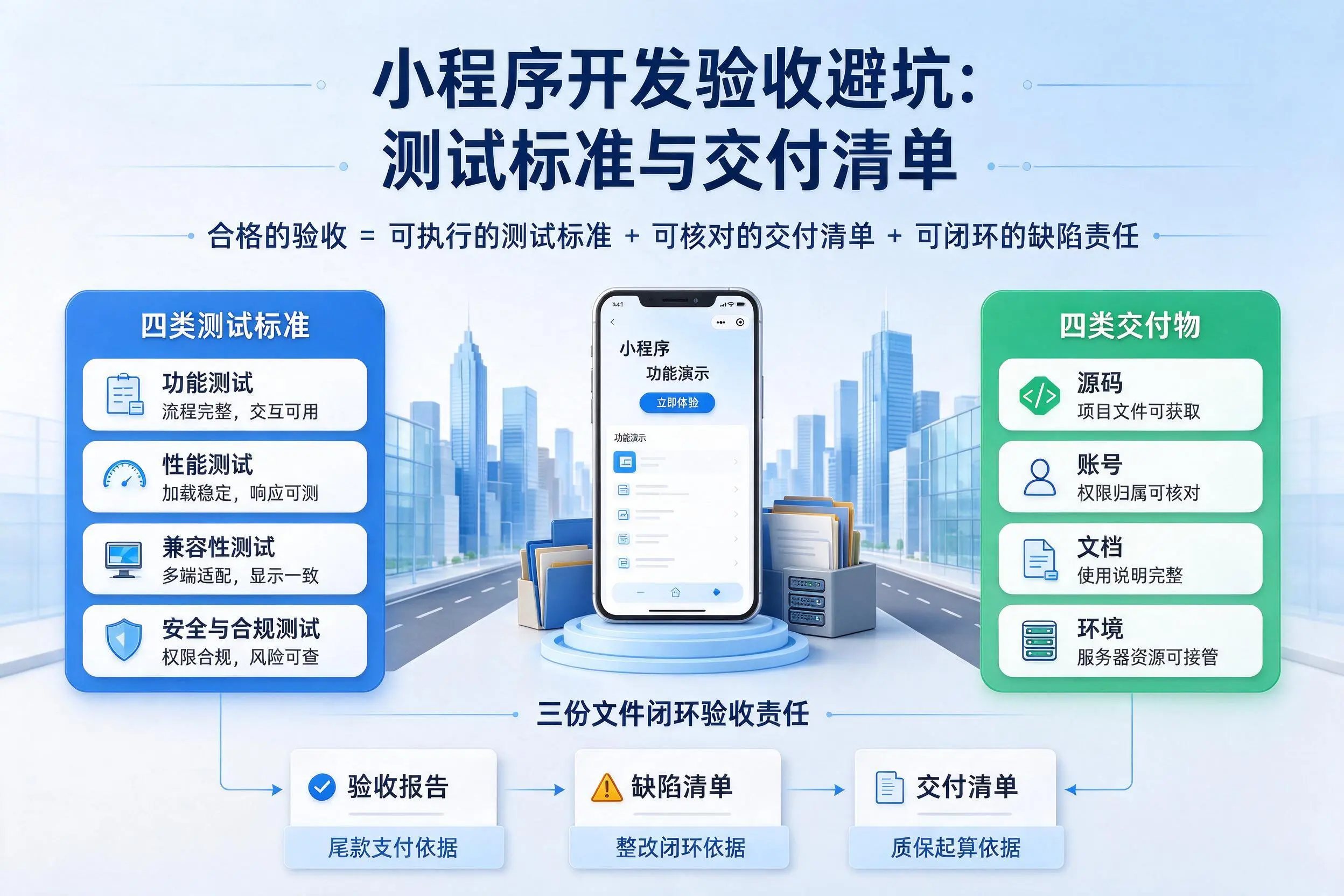 云浮小程序开发验收避坑:测试标准与交付清单
