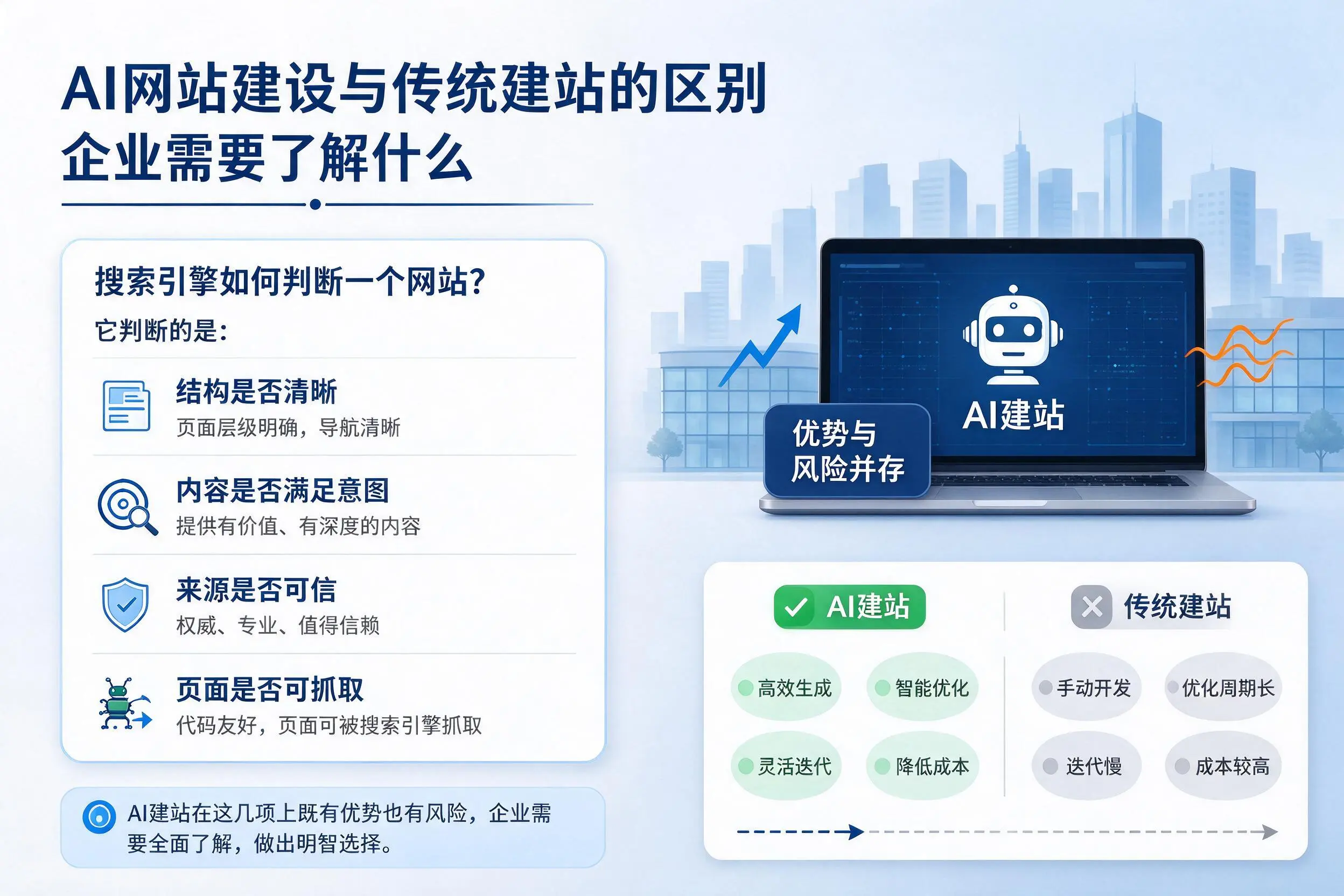 AI网站建设与传统建站的区别，云浮企业需要了解什么