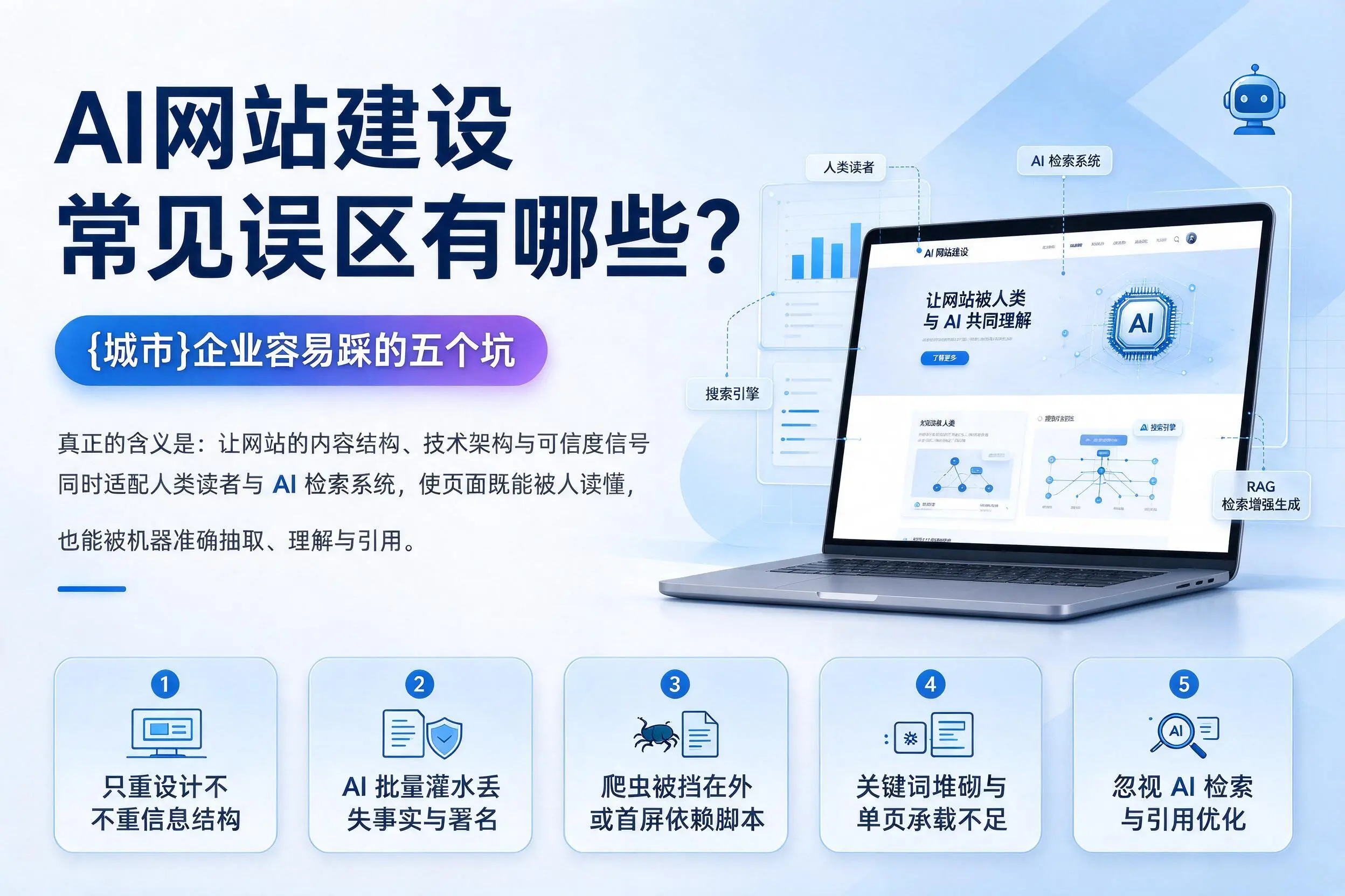 AI网站建设常见误区有哪些？云浮企业容易踩的五个坑