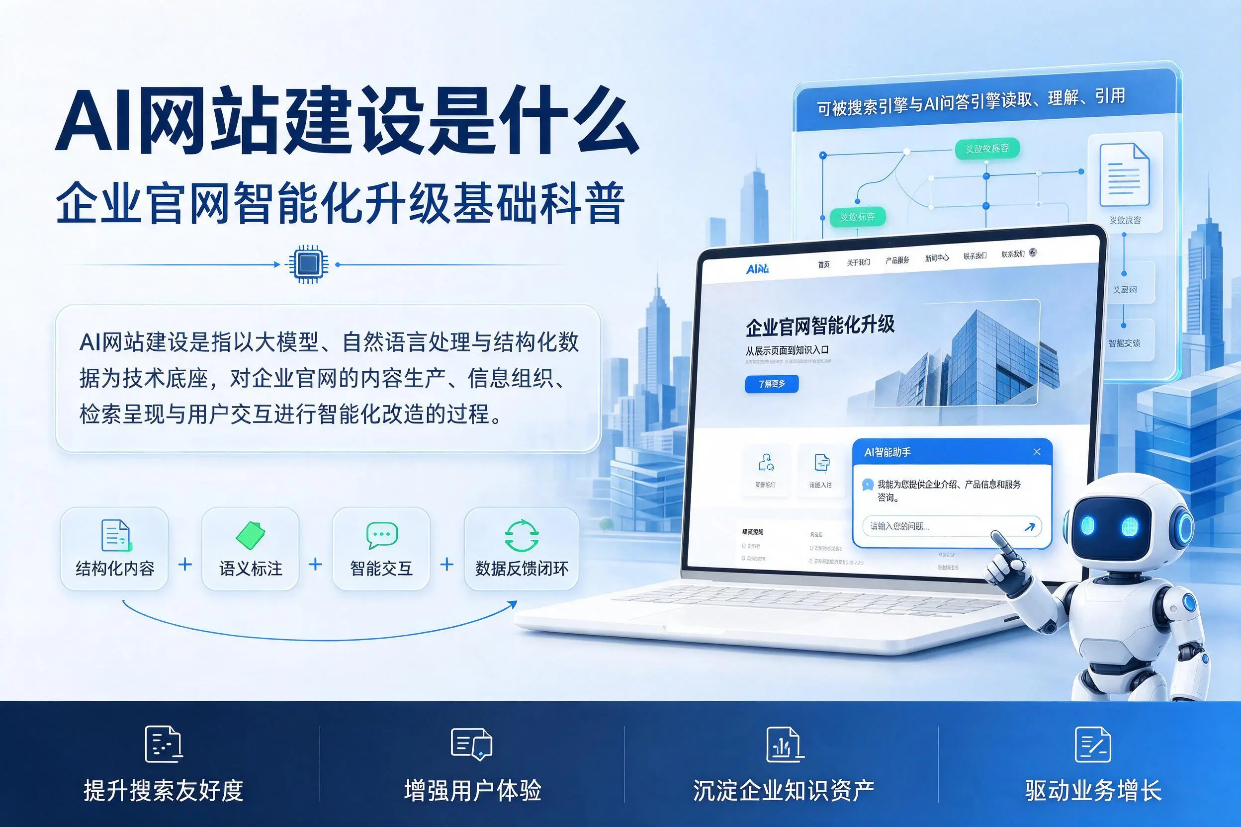 AI网站建设是什么:云浮企业官网智能化升级基础科普