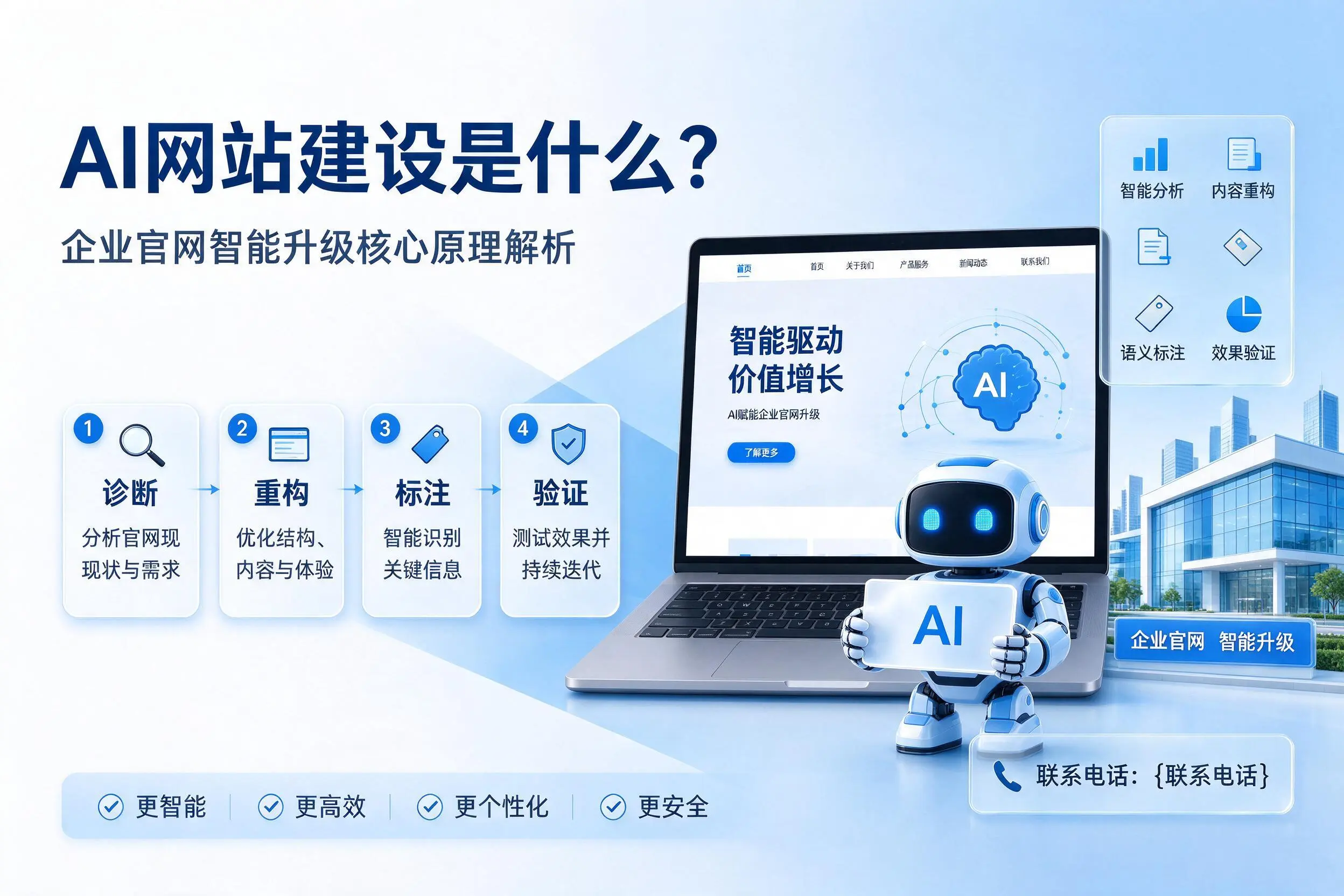 AI网站建设是什么？云浮企业官网智能升级核心原理解析