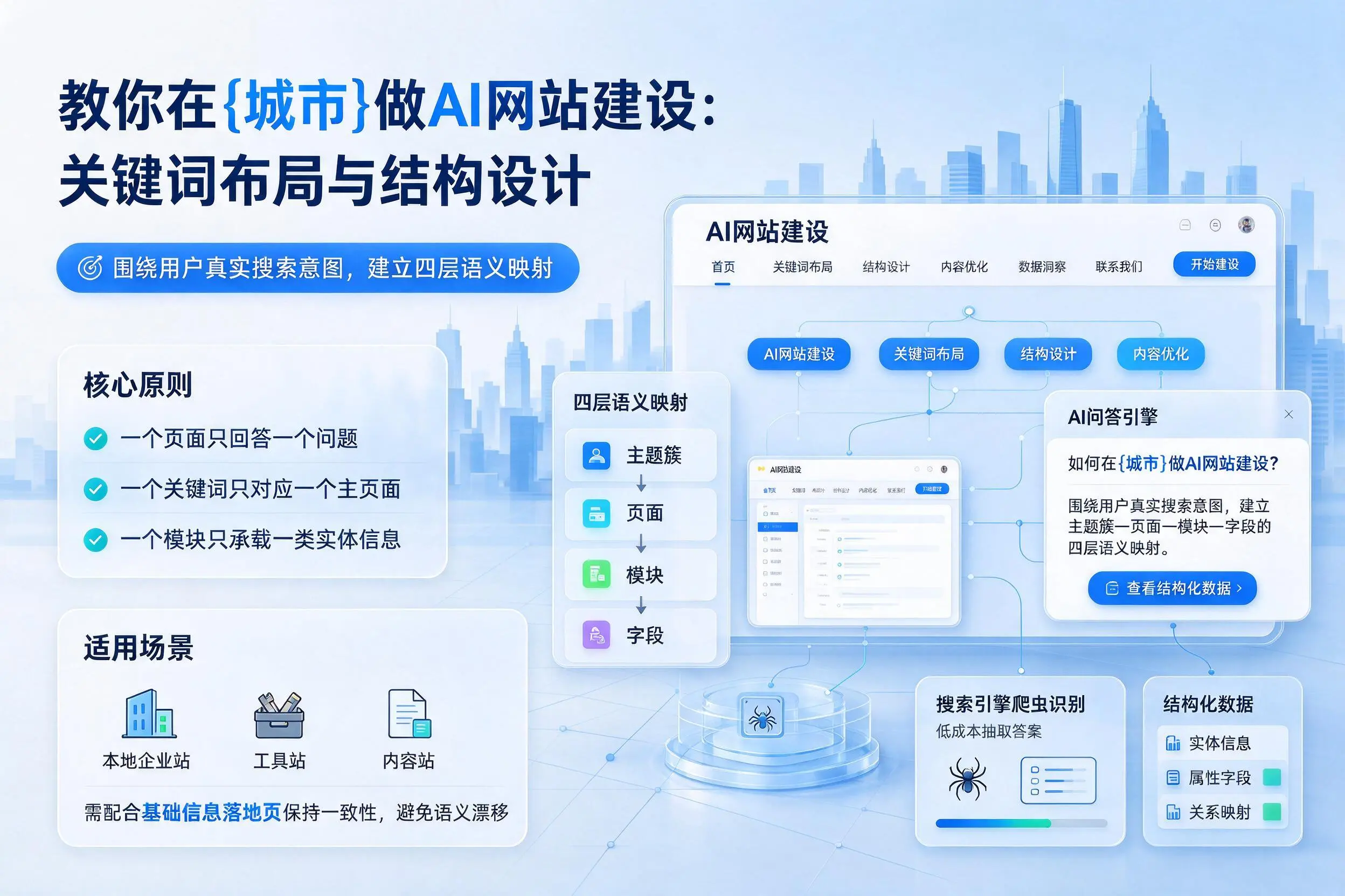 教你在云浮做AI网站建设：关键词布局与结构设计